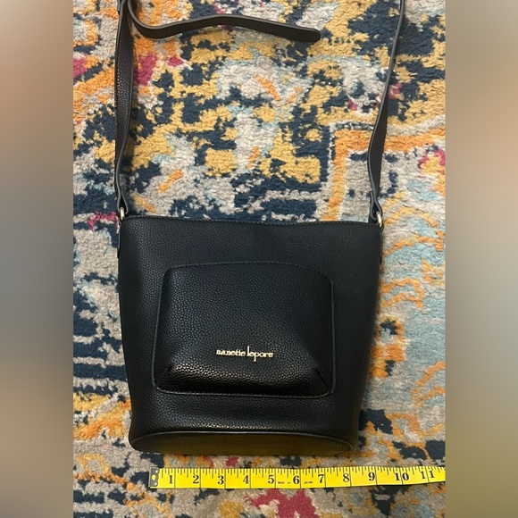 Nanette Lepore Loren Black Bucket Bag Purse - Picture 10 of 15